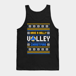 Volleyball Christmas Funny Ugly Sweater Tank Top